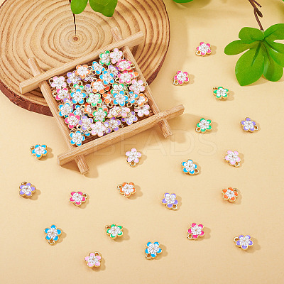 108Pcs 6 Colors Alloy Enamel Pendants FIND-TA0006-62-1
