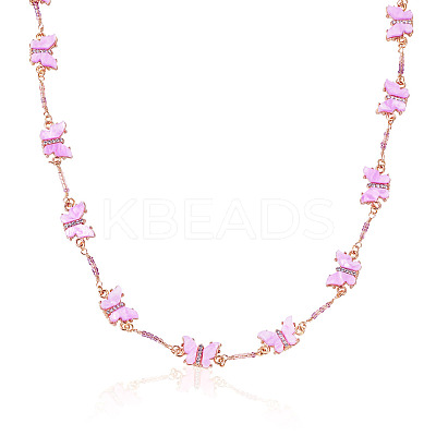 1M Handmade Acrylic Butterfly Link Chains CHC-TA0001-24A-1