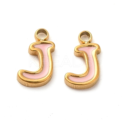 304 Stainless Steel Enamel Charms STAS-L022-292G-J-1