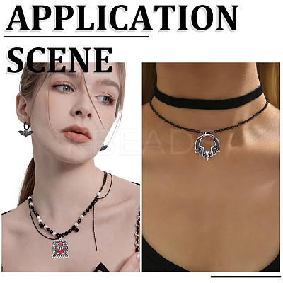 32Pcs 8 Styles Alloy Enamel Pendants ENAM-SC0007-41-1