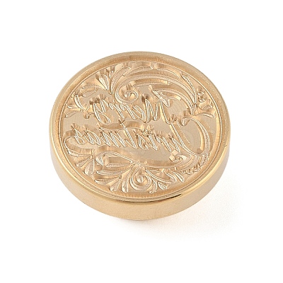 Merry Christmas Wax Seal Brass Stamp Head AJEW-Z031-04G-18-1