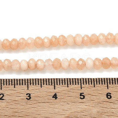 Dyed Natural Malaysia Jade Rondelle Beads Strands G-E316-2x4mm-01-1