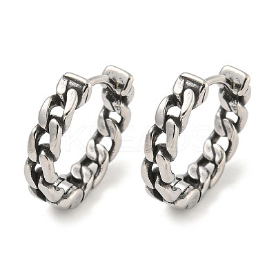 316 Surgical Stainless Steel Hoop Earrings for Women and Men LS-EJEW-D096-15B-AS-1