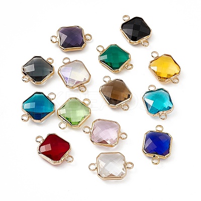 Transparent K9 Glass Connector Charms GLAA-A005-04LG-1