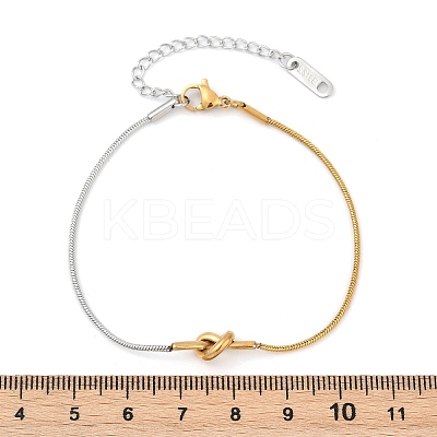 304 Stainless Steel Snake Chain Bracelets for Women LS-BJEW-Z106-05GP-1