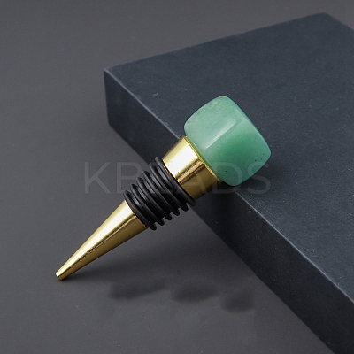 Natural Green Aventurine Red Wine Stoppers PW-WG26592-02-1