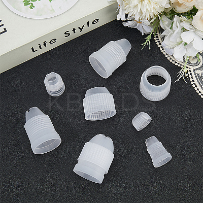 12Pcs 4 Styles Plastic Icing Piping Bag Nozzle Converter KY-SP0001-43-1