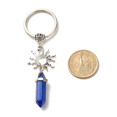 Natural Mixed Gemstone Keychain KEYC-JKC00280-1