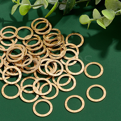 50Pcs Tibetan Style Brass Link Rings KK-PH0004-06-1
