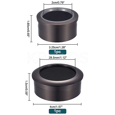 2Pcs 2 Style Alloy Loose Diamond Boxes CON-PH0002-90B-1