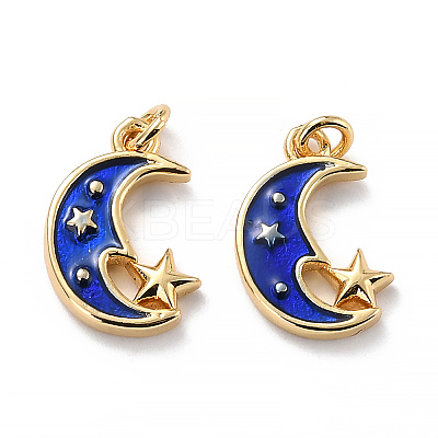 10Pcs Eco-friendly Brass Enamel Pendants KK-SZ0005-59-1
