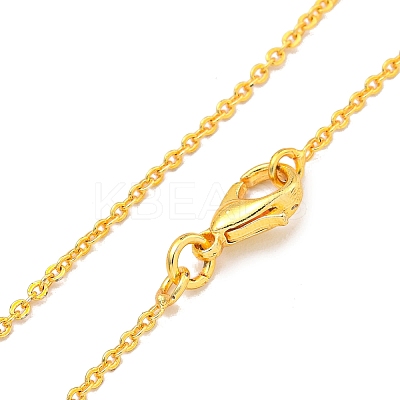 Brass Cable Chain Necklaces for Women NJEW-G084-16G-1
