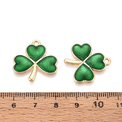 Light Gold Tone Alloy Enamel Pendants FIND-N011-25KCG-1