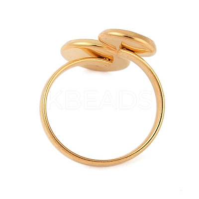 304 Stainless Steel Open Cuff Ring Findings STAS-E124-05B-G-1