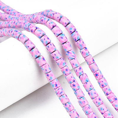 Handmade Polymer Clay Bead Strands CLAY-T020-10D-1