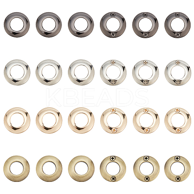 24Pcs 4 Colors Alloy Grommet Eyelet Findings FIND-PH0007-77-1
