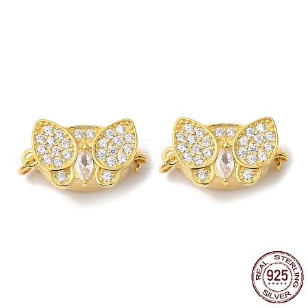 925 Sterling Silver Pave Clear Cubic Zirconia Box Clasps STER-M114-10G-1