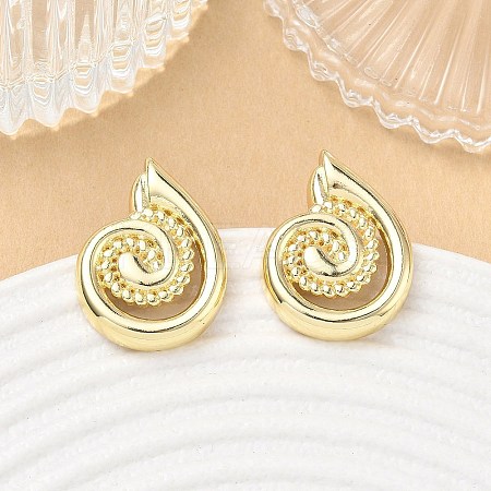 Brass Stud Earrings for Women KK-CBAD851-39G-1