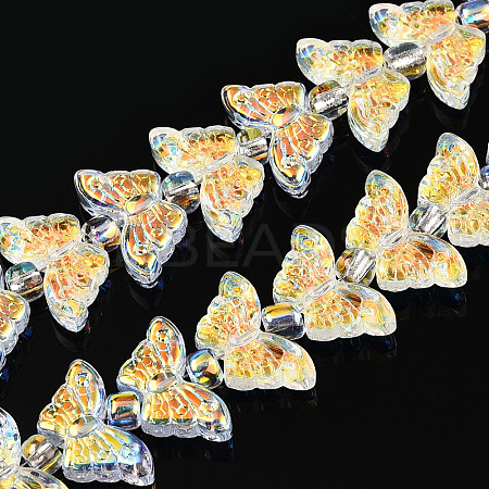 Electroplate Glass Beads Strands EGLA-N012-04C-1