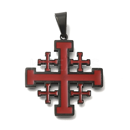 304 Stainless Steel Enamel Pendants STAS-C105-10EB-1