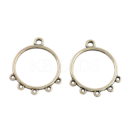 Tibetan Style Alloy Ring Chandelier Components Links LS-X-TIBE-3818-AS-LF-1