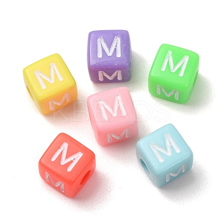 Opaque Acrylic European Beads AC-CBA7A73-01M-1