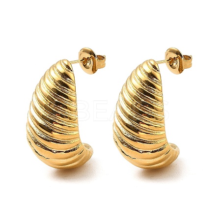 304 Stainless Steel Stud Earrings for Women EJEW-G358-05G-1