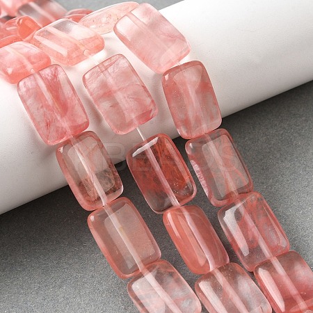Cherry Quartz Glass Beads Strands G-S386-A09-1