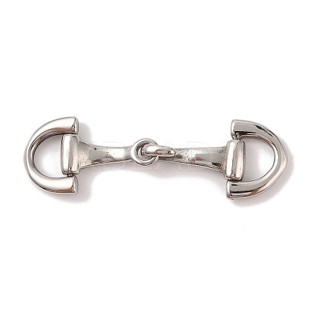 Non-Tarnish 304 Stainless Steel Hook Clasps STAS-C109-24P-1