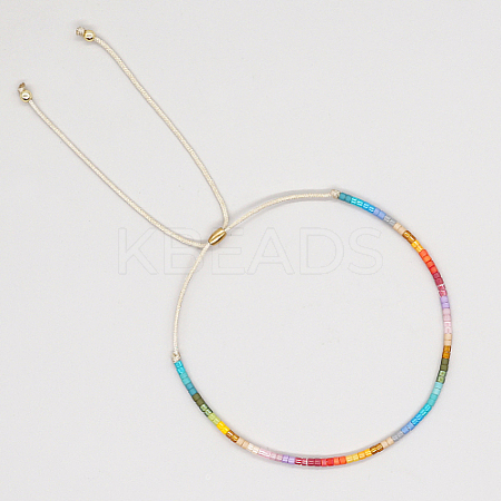 Glass Seed Braided Bead Bracelet CG0646-4-1