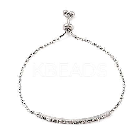 Alloy Crystal Rhinestone Box Chain Slider Bracelets LS-BJEW-F469-01P-1