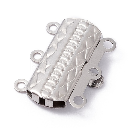 Tarnish Resistant 304 Stainless Steel Box Clasps LS-STAS-P249-03P-A-1