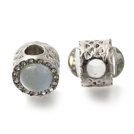 Rack Plating Alloy European Beads FIND-H005-02P-04-1