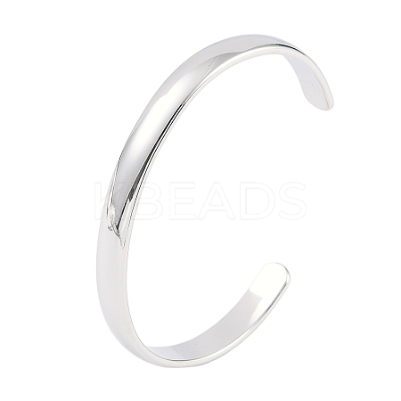 Non-Tarnish 304 Stainless Steel Open Cuff Plain Bangles BJEW-H591-01P-02-1