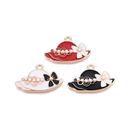 Rack Plating Alloy Enamel Pendants ENAM-N056-422-1