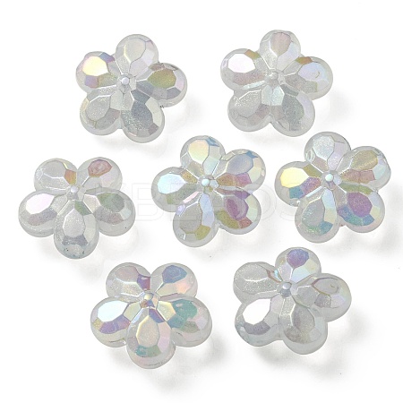 UV Plating Luminous Transparent Acrylic Beads OACR-P010-16D-1