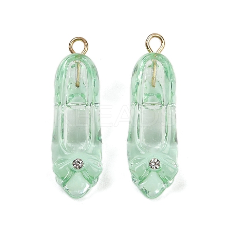 Transparent Resin Rhinestone Pendants RESI-Q021-01B-1