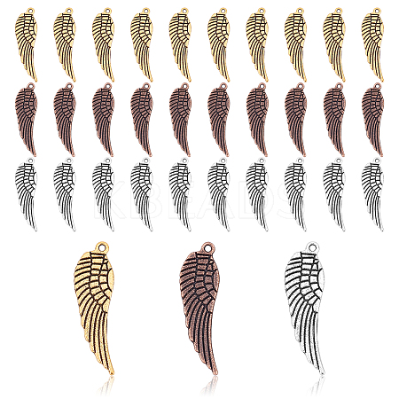 90Pcs 3 Colors  Tibetan Style Alloy Pendants TIBEP-PH0001-32-1