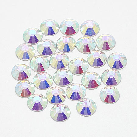 Flat Back Glass Rhinestone Cabochons RGLA-T090-SS16-02-1