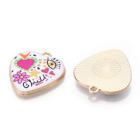 Printed Alloy Pendants LS-ENAM-ZX002-36A-1