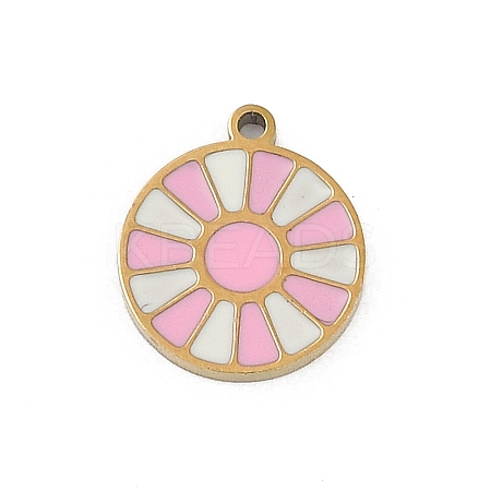 304 Stainless Steel Enamel Charms STAS-I325-044G-1