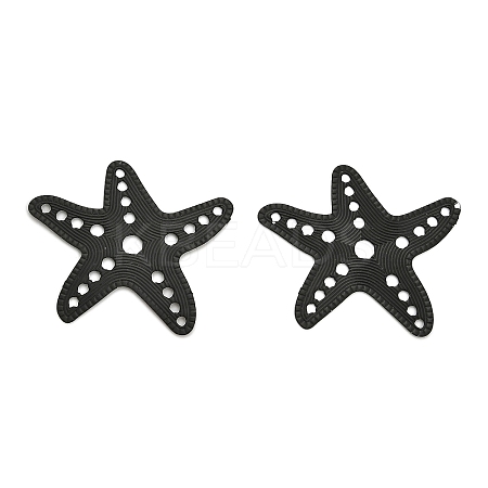 Spray Painted 430 Stainless Steel Starfish Multi-Strand Links STAS-Z116-12-1