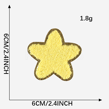 Towel Embroidery Style Cloth Iron on/Sew on Patches FABR-PW0001-178D-05-1