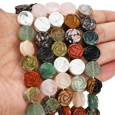 Natural Mixed Gemstone Beads Strands G-D354-D01-1