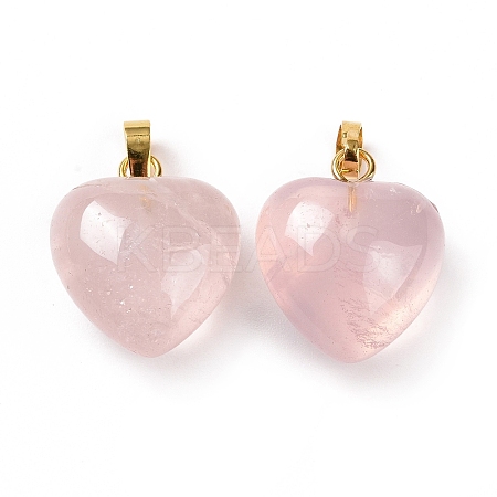 Natural Rose Quartz Pendants X-G-I311-A13-G-1