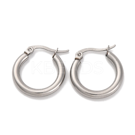 Non-Tarnish Ring 304 Stainless Steel Hoop Earrings for Women Men EJEW-B049-01A-P-1