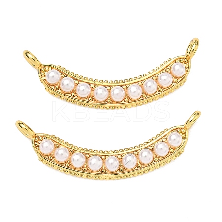 ABS Plastic Imitation Pearl Pendants KK-P348-01G-1