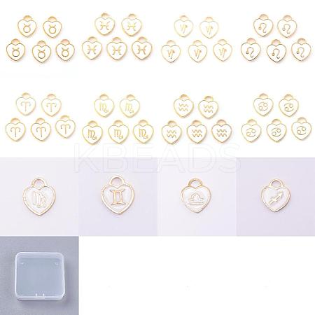 120Pcs 12 Styles Alloy Enamel Pendants ENAM-AR0001-83B-1