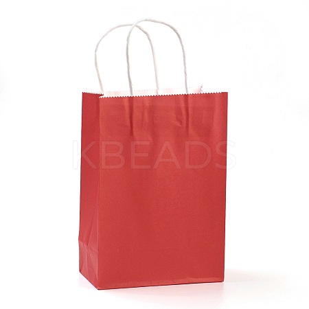 Pure Color Kraft Paper Bags LS-AJEW-G020-C-12-1