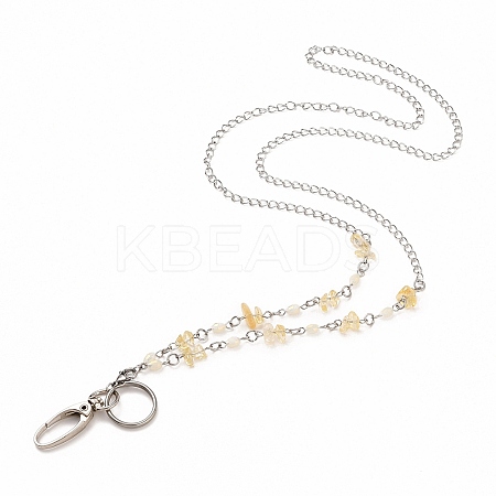 304 Stainless Steel ID Card Neck Strap Card Holder AJEW-PH01412-02-1